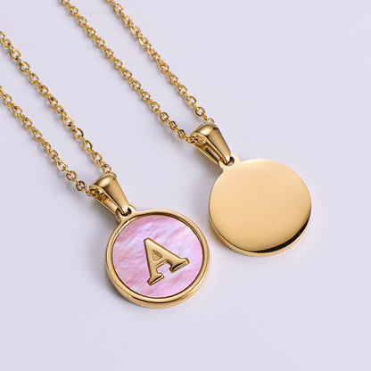 Pink&Gold Letter Necklace